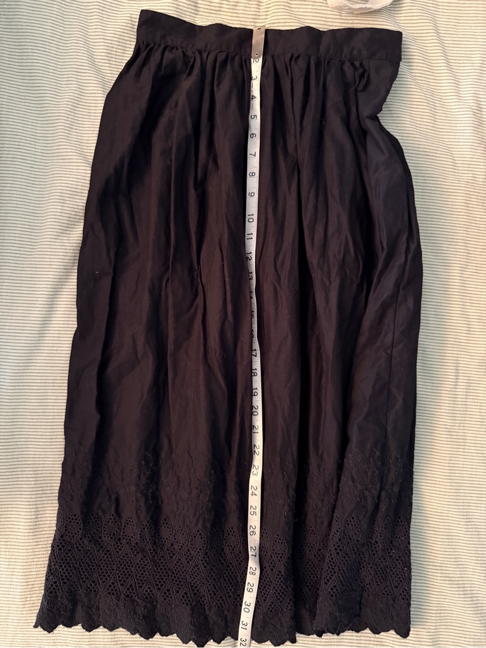 GAP Black Cotton Maxi Skirt with Eyelet Hem - Picture 6 of 6